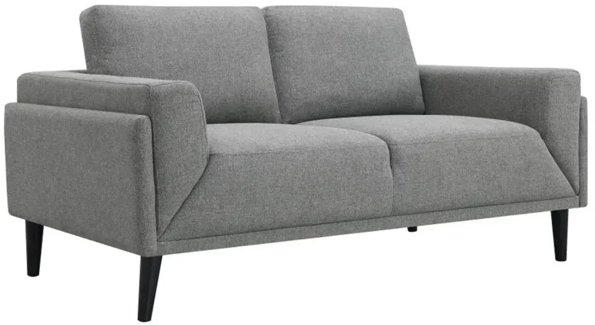 Rilynn 2-piece Upholstered Track Arms Sofa Set Grey