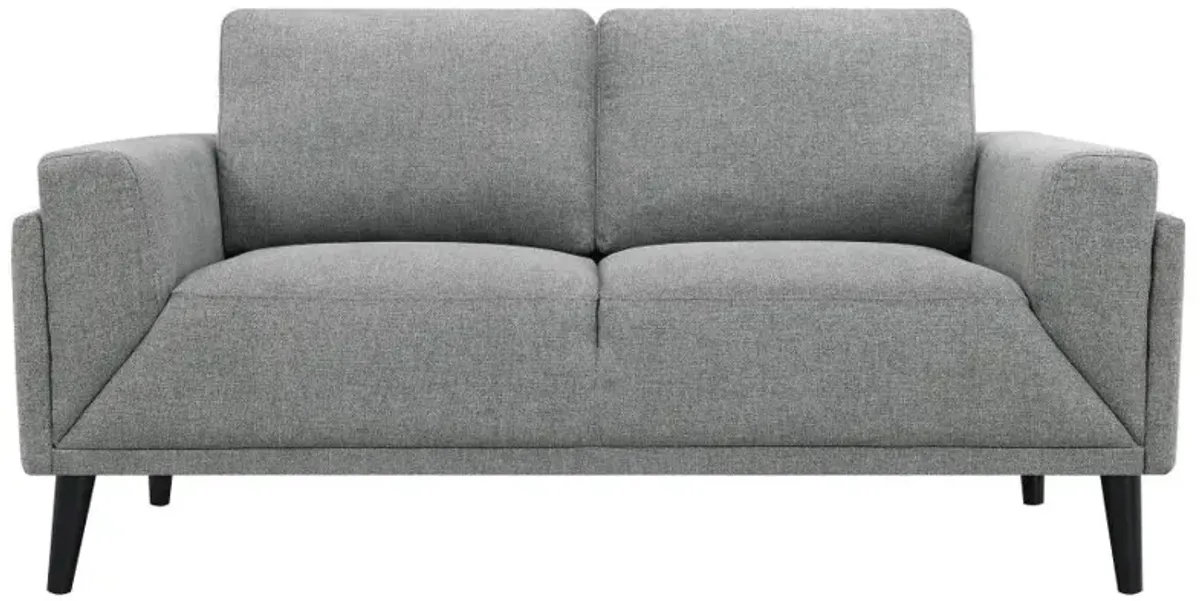 Rilynn 2-piece Upholstered Track Arms Sofa Set Grey