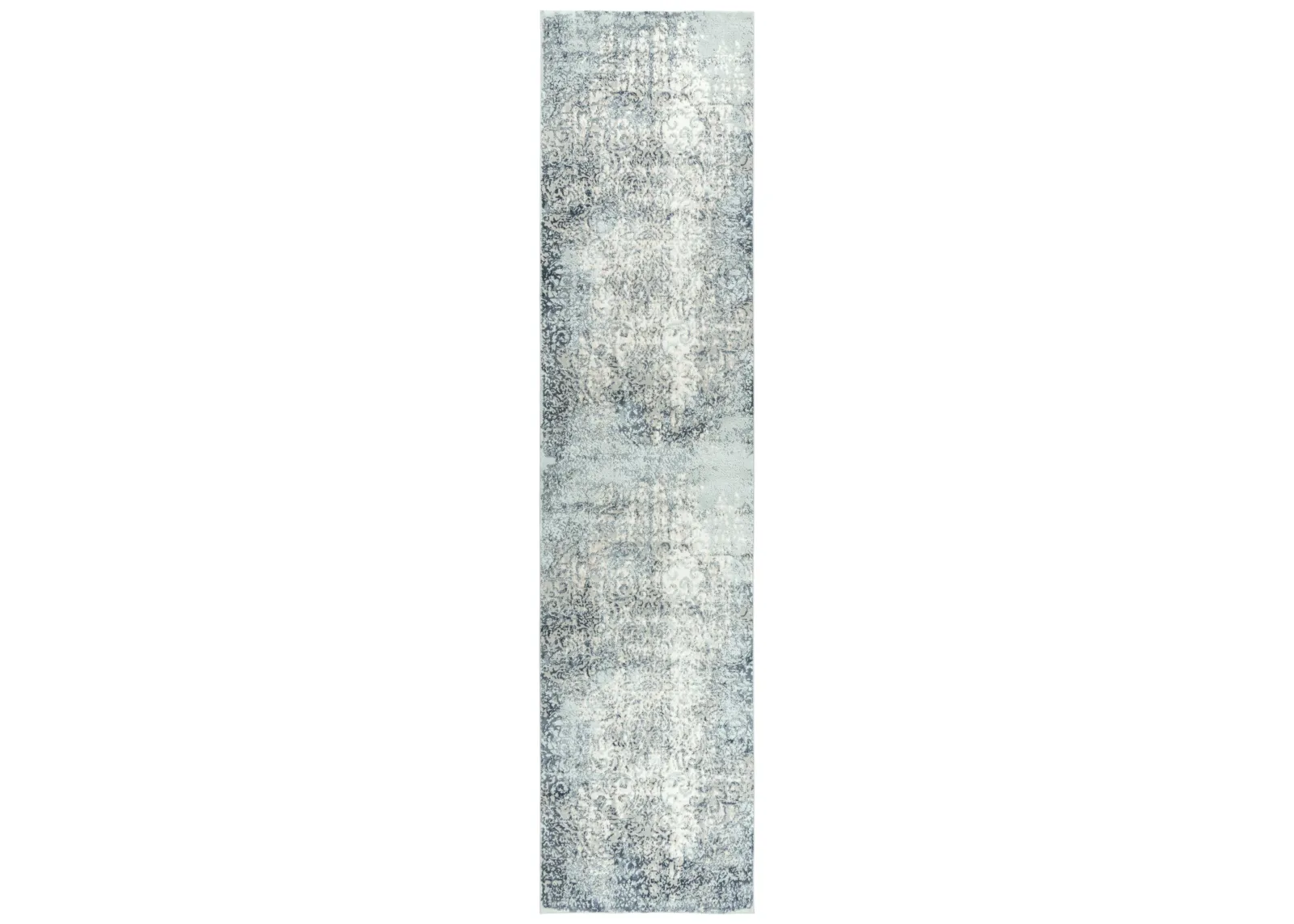 Chelsea Cream/Gray Vine/Scroll Polyester 2'7" x 9'6" Runner Rug