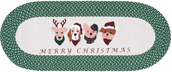 BRAIDED POSTERS Hand Woven 1'-8' x 3' Oval area rug