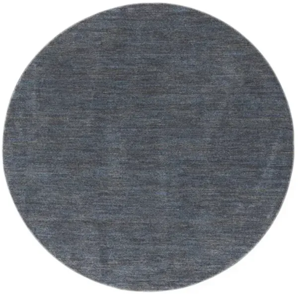 LASA 104 Blue  6'-7' X 6'-7' Round Round Rug