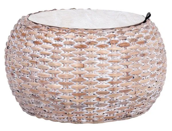 Klayrisa Wood Rattan Coffee Table