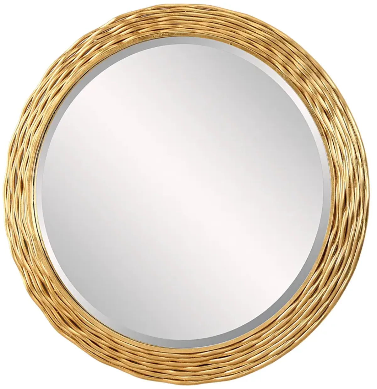 Celeste Gold Round Mirror
