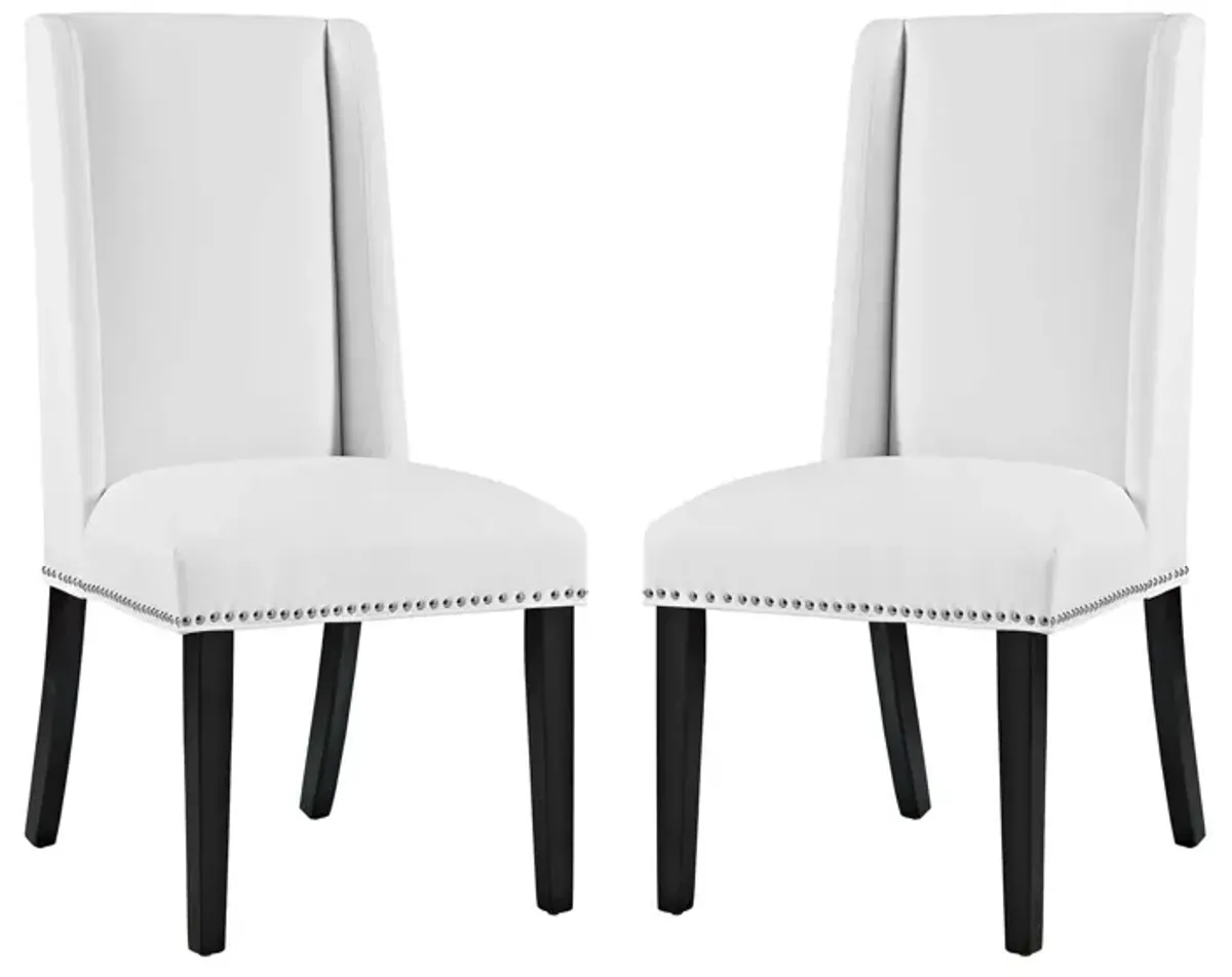 Baron Dining Chair Vinyl Set of 2