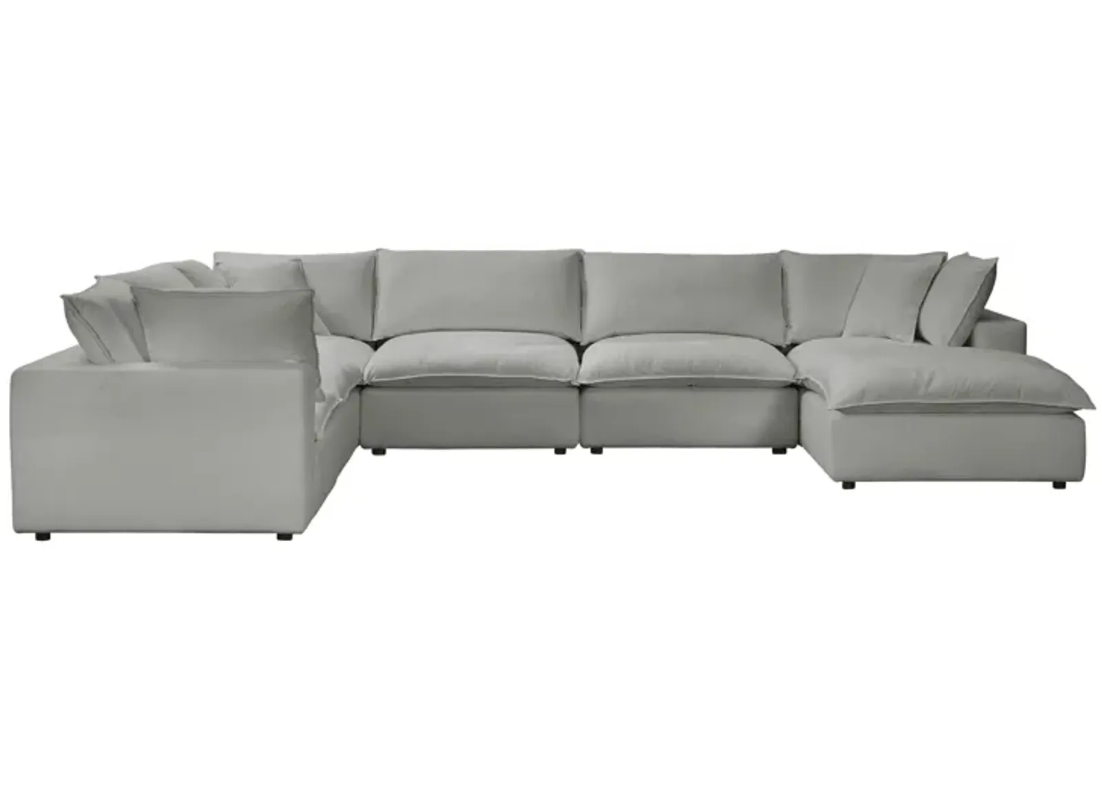 Cali Slate Modular Large Chaise Sectional