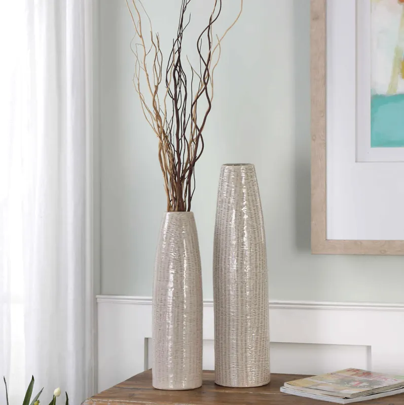 Sara Textured Vases - Set of 2