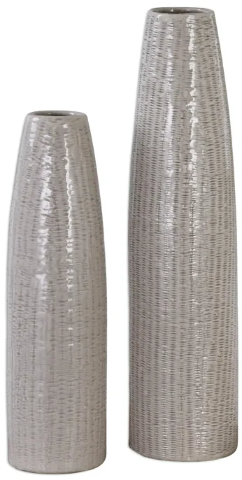 Sara Textured Vases - Set of 2