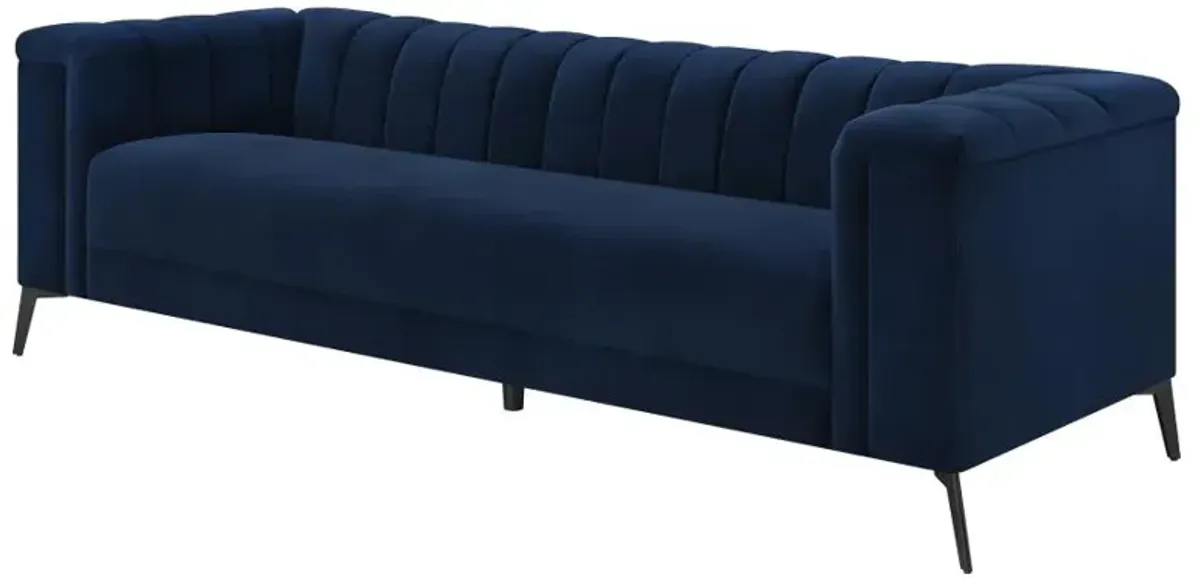 Chalet Tuxedo Arm Sofa Blue