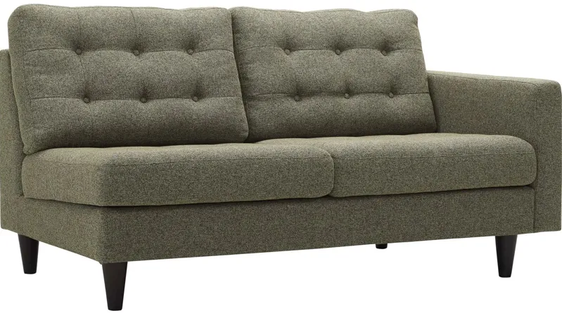 Empress Right-Facing Upholstered Fabric Loveseat