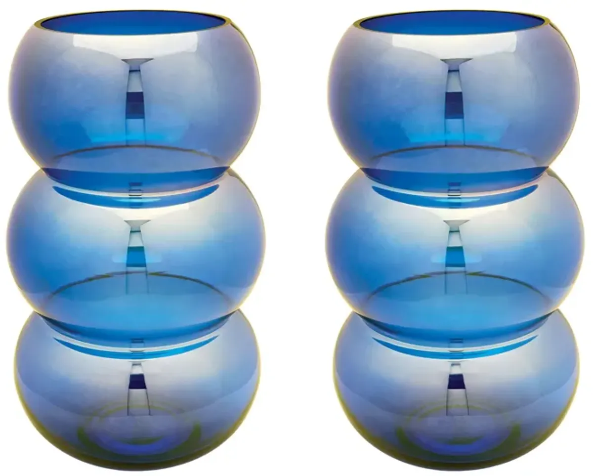 Cobalt Ring Votives (Set of 2)