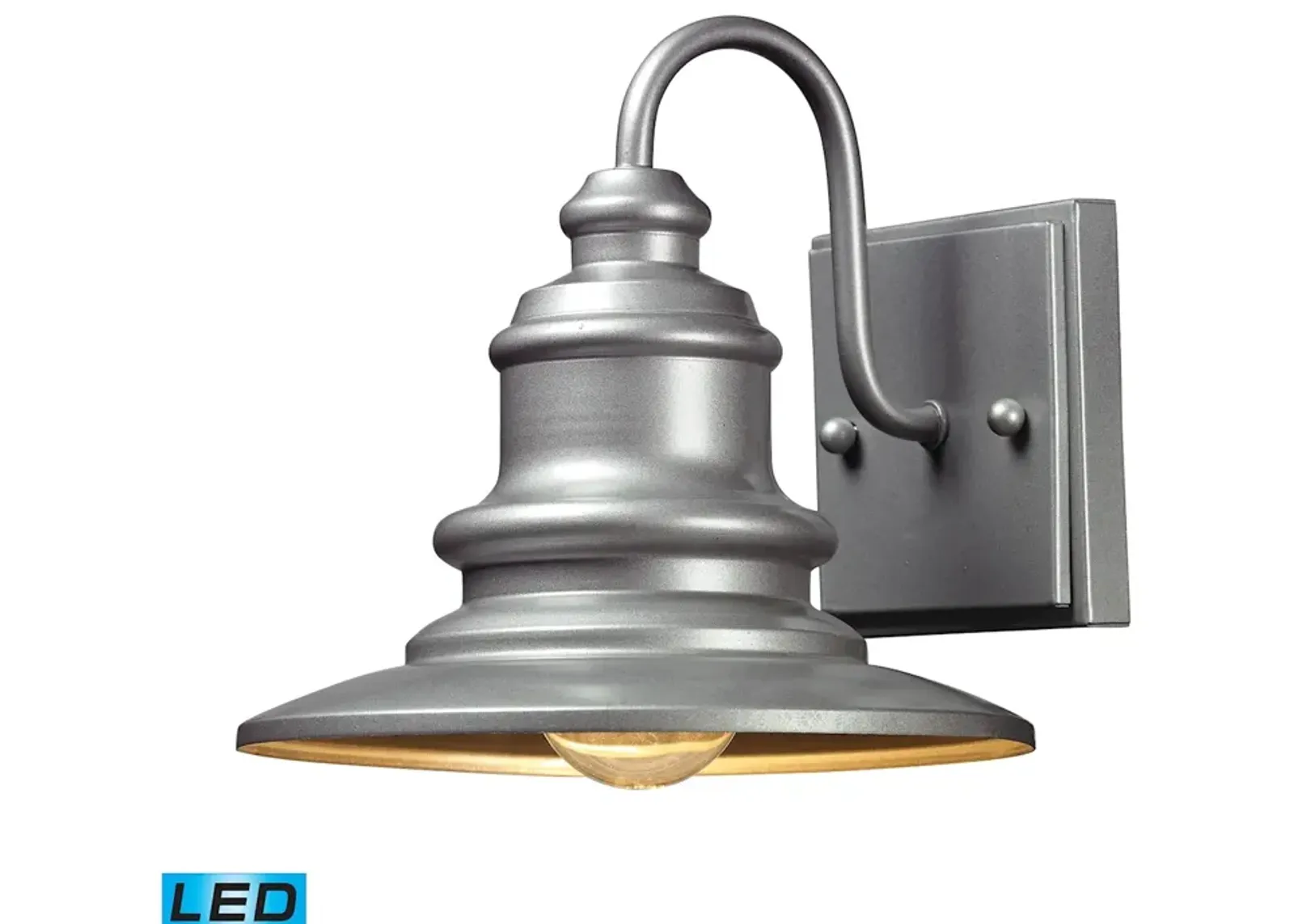 Marina 8" High 1-Light Outdoor Sconce - Matte Silver