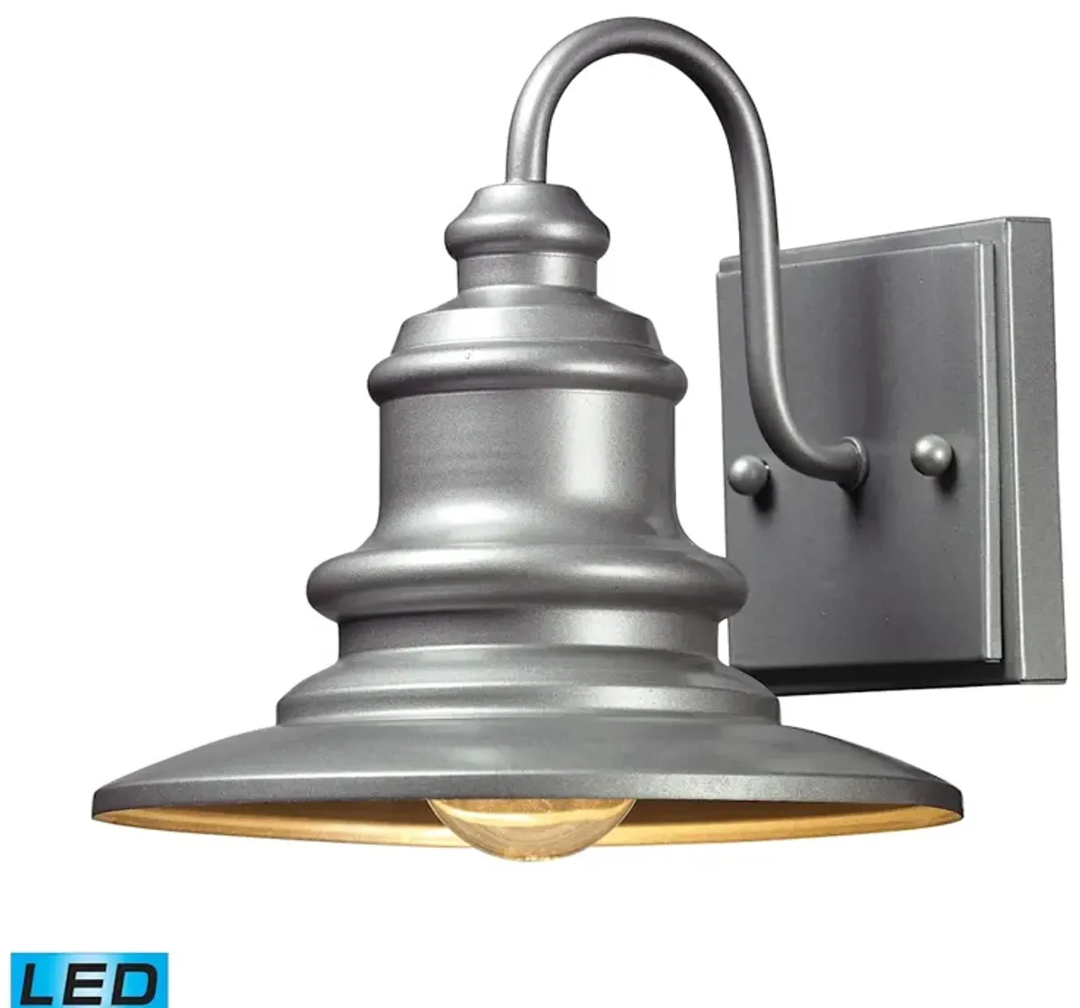 Marina 8" High 1-Light Outdoor Sconce - Matte Silver