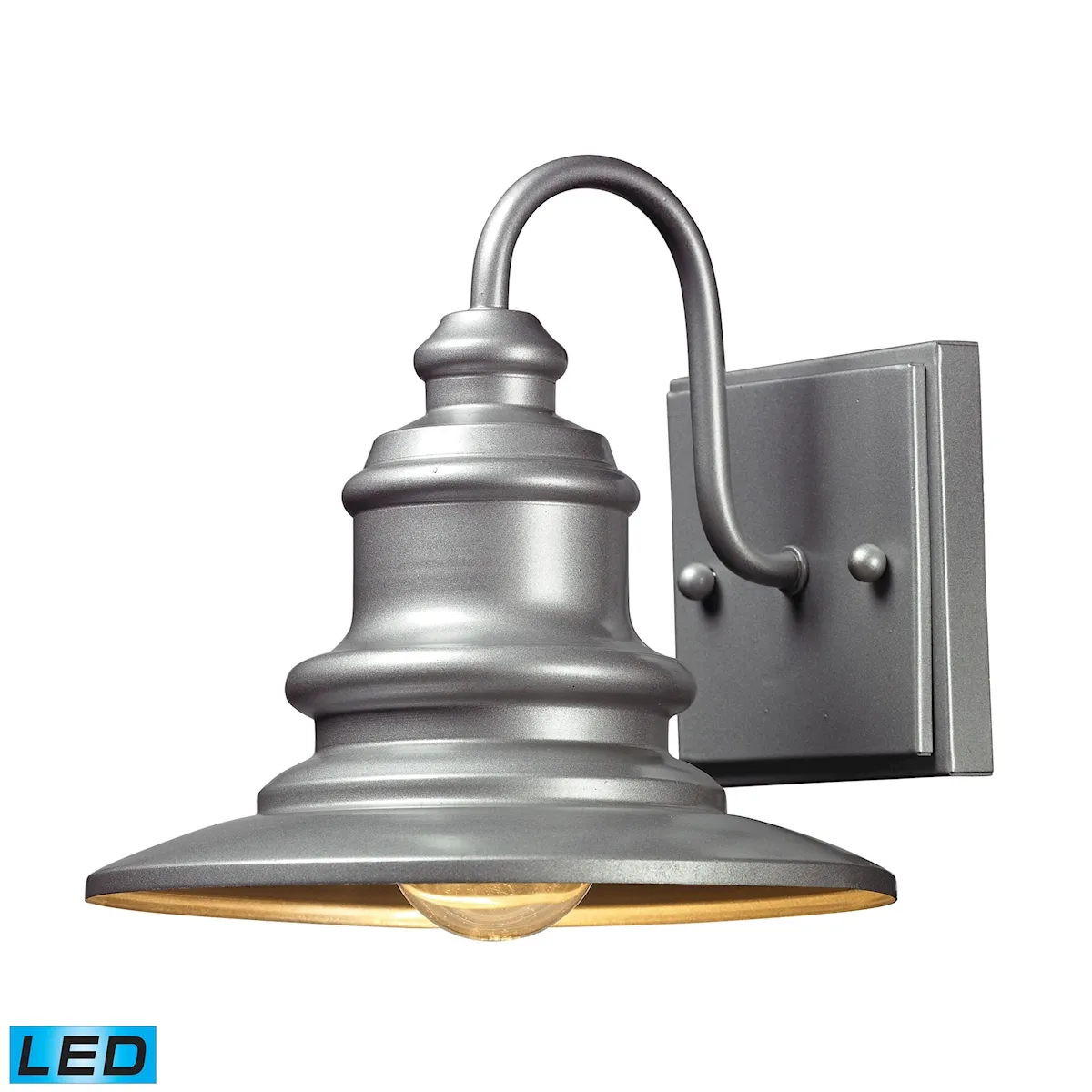 Marina 8" High 1-Light Outdoor Sconce - Matte Silver