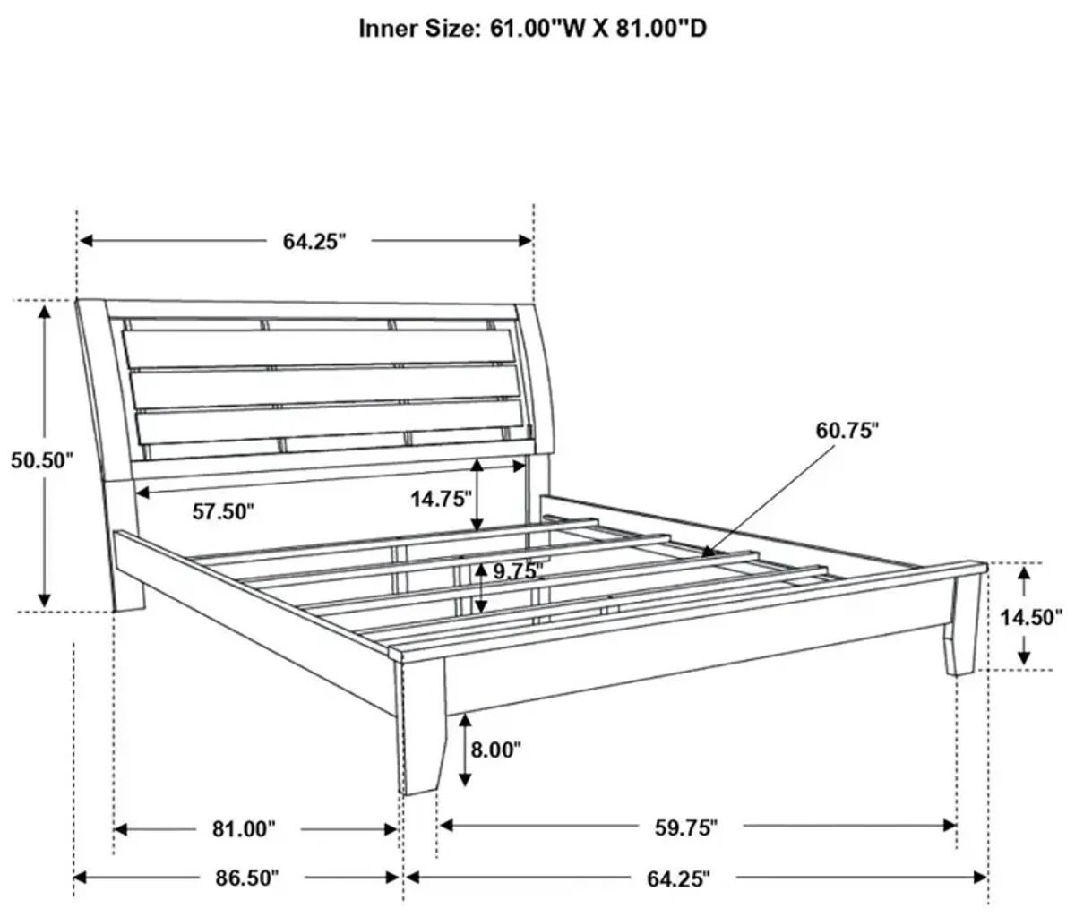 Serenity Queen Panel Bed Rich Merlot