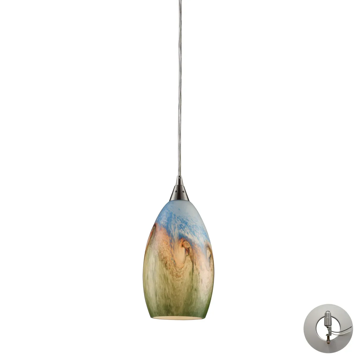 Geologic Configurable Multi Pendant - Satin Nickel