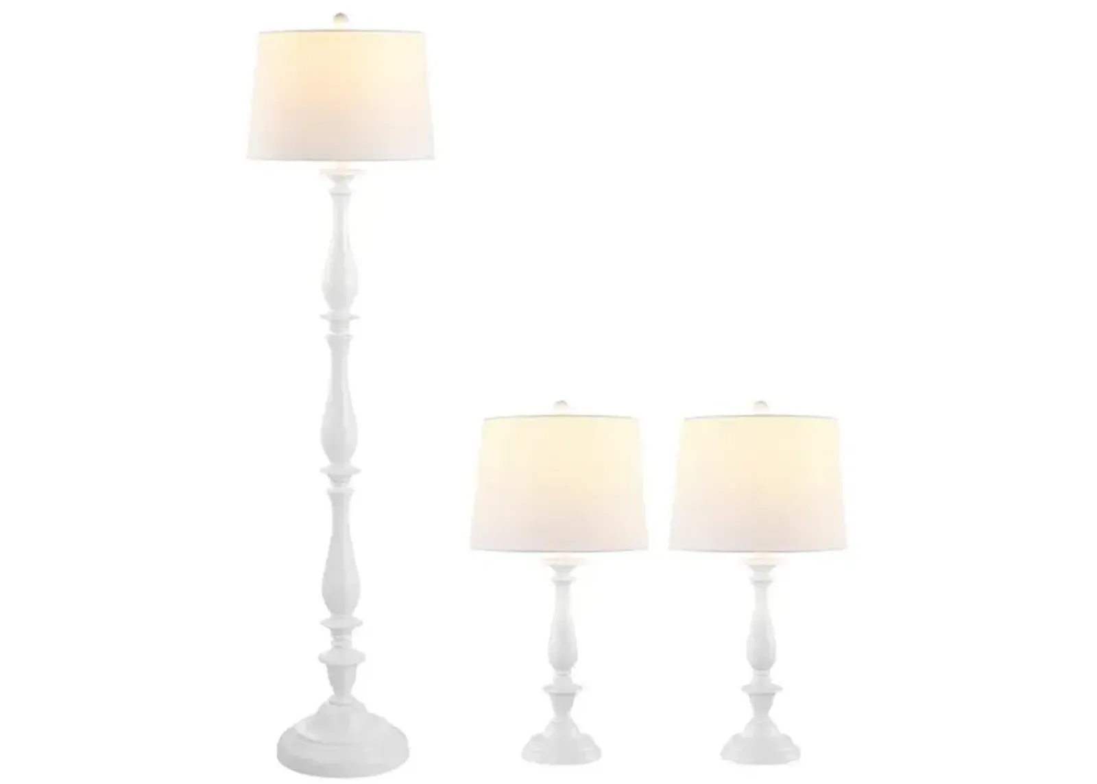 BESSIE CANDLESTICK FLOOR AND TABLE LAMP SET