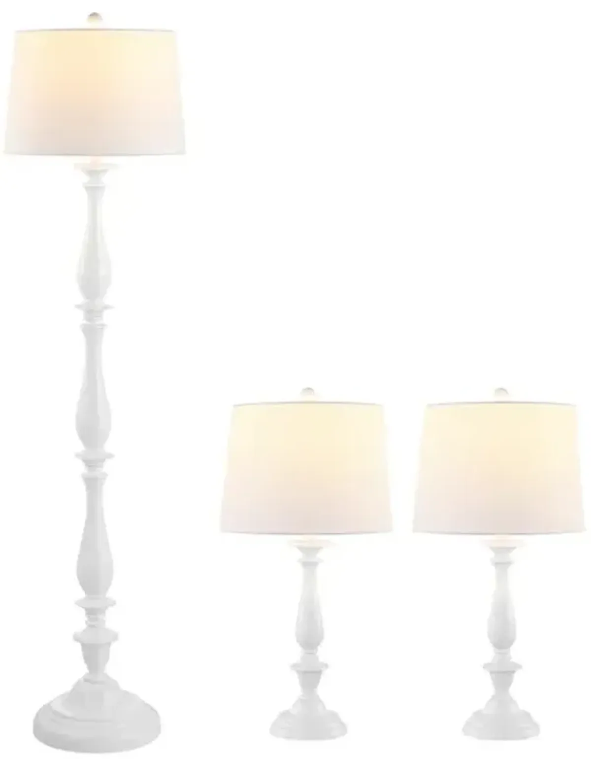 BESSIE CANDLESTICK FLOOR AND TABLE LAMP SET