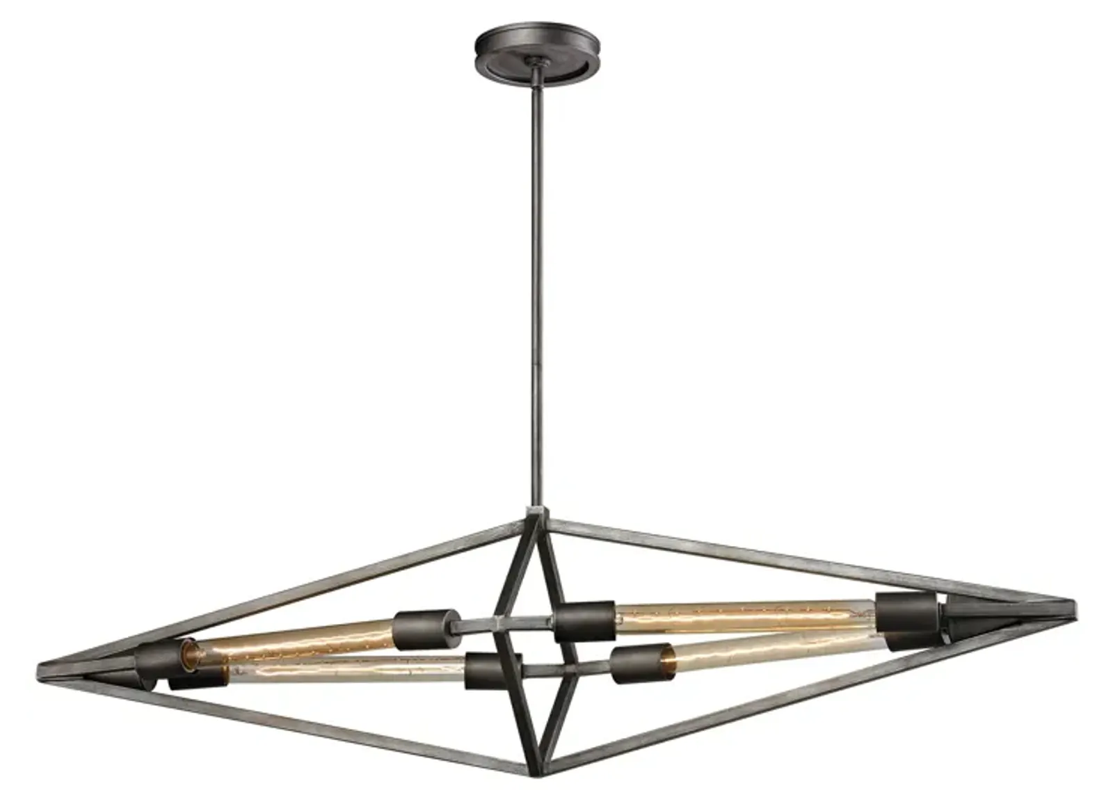 Laboratory 11" Wide 4-Light Chandelier - Weathered Zinc