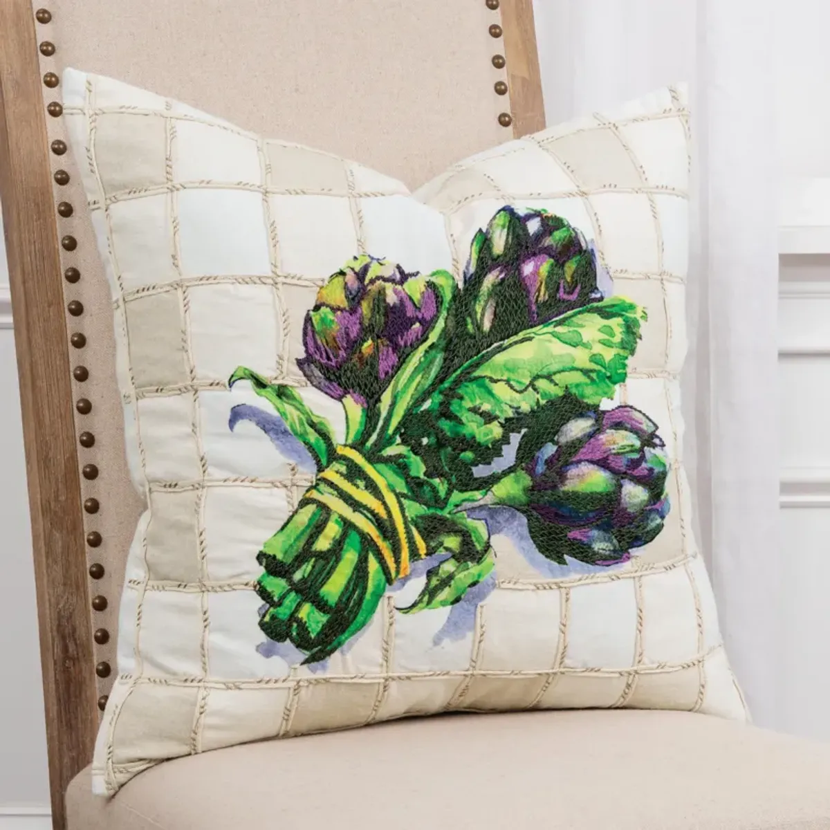 Artichoke Natural  Pillow