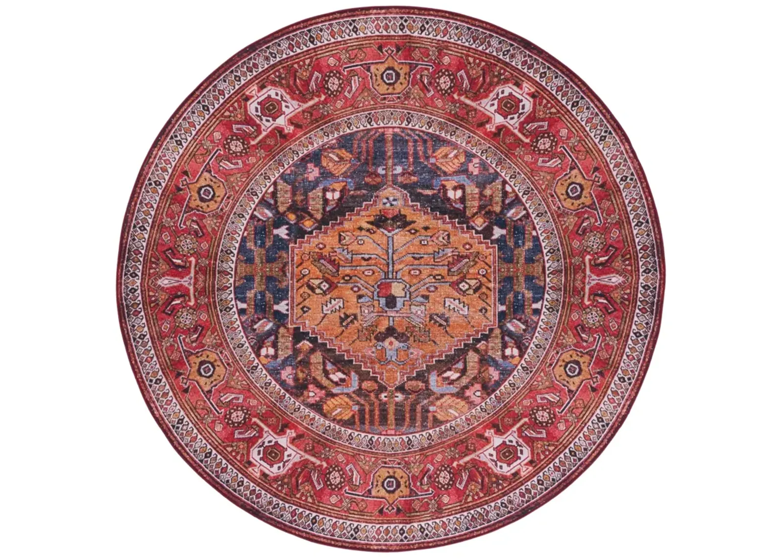 TUCSON 127 M/W S/R NAVY  8' x 8' Round Round Rug