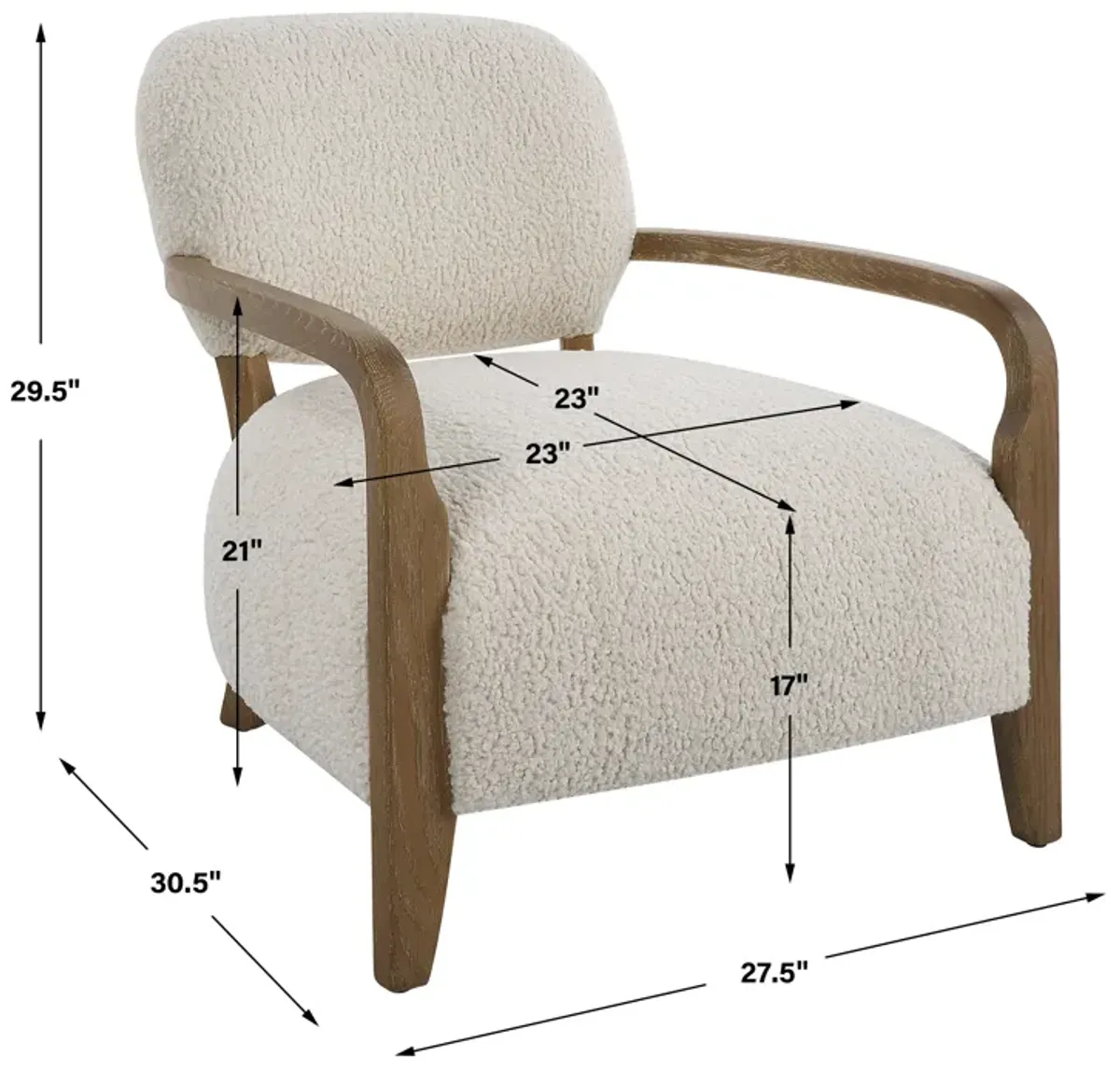 Telluride Natural Shearling Accent Chair