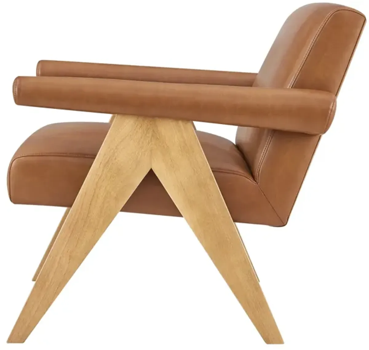 Nixon PU Accent Arm Chair, Borneo Chocolate