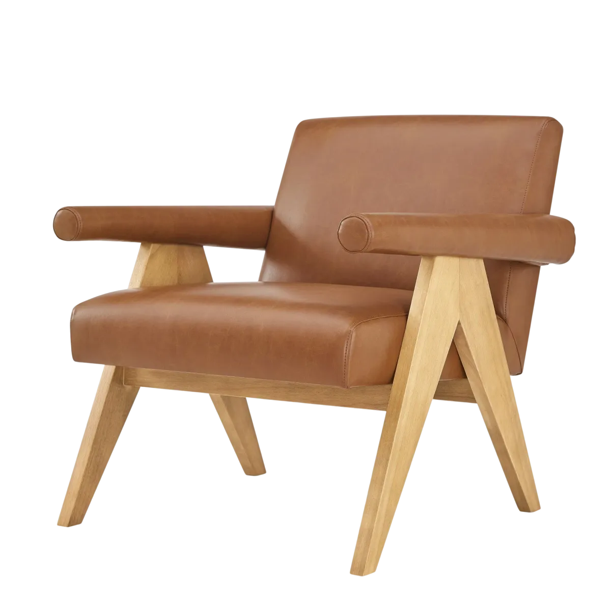 Nixon PU Accent Arm Chair, Borneo Chocolate