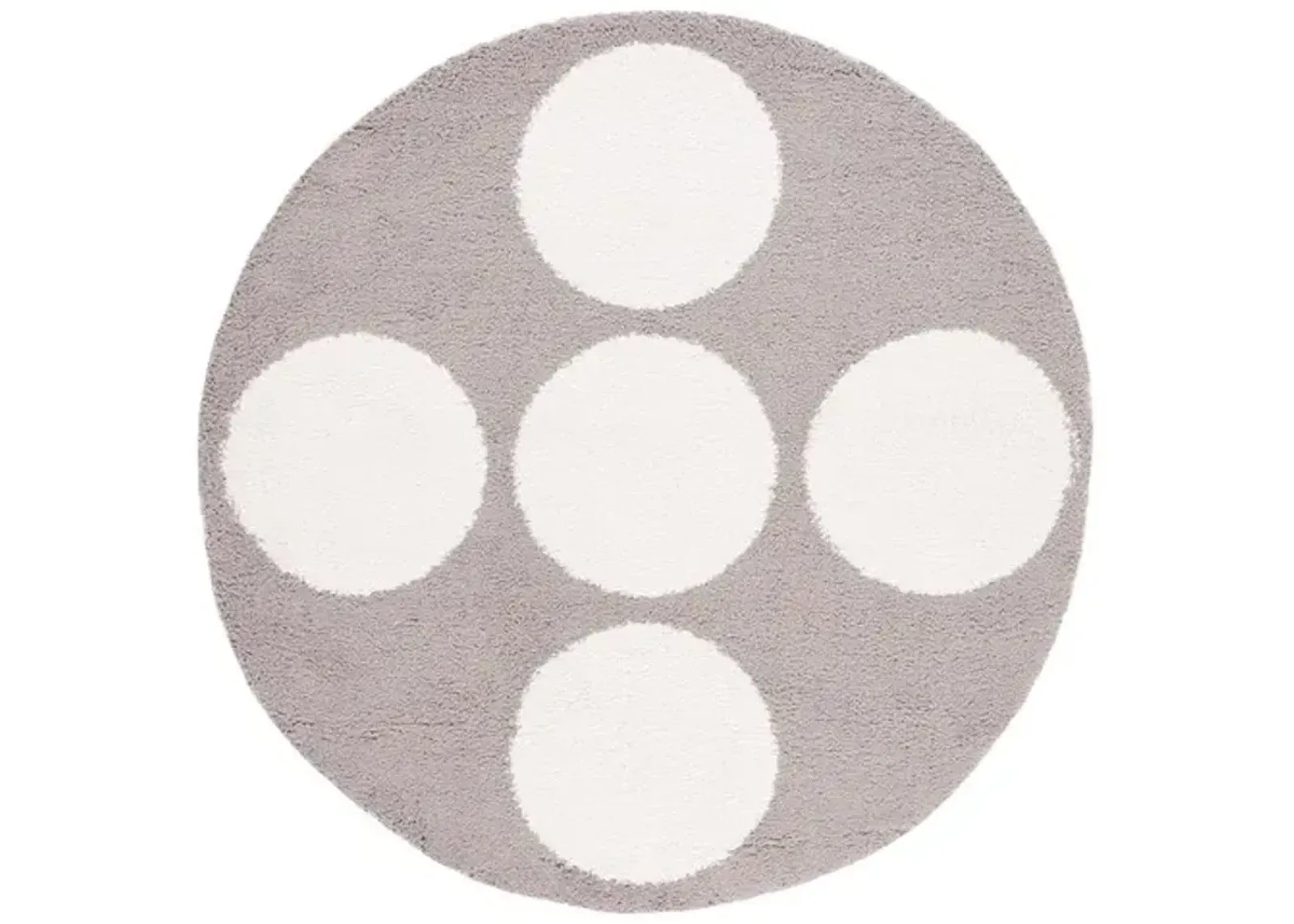 CALICO SHAG 120 Grey  6'-7' X 6'-7' Round Round Rug