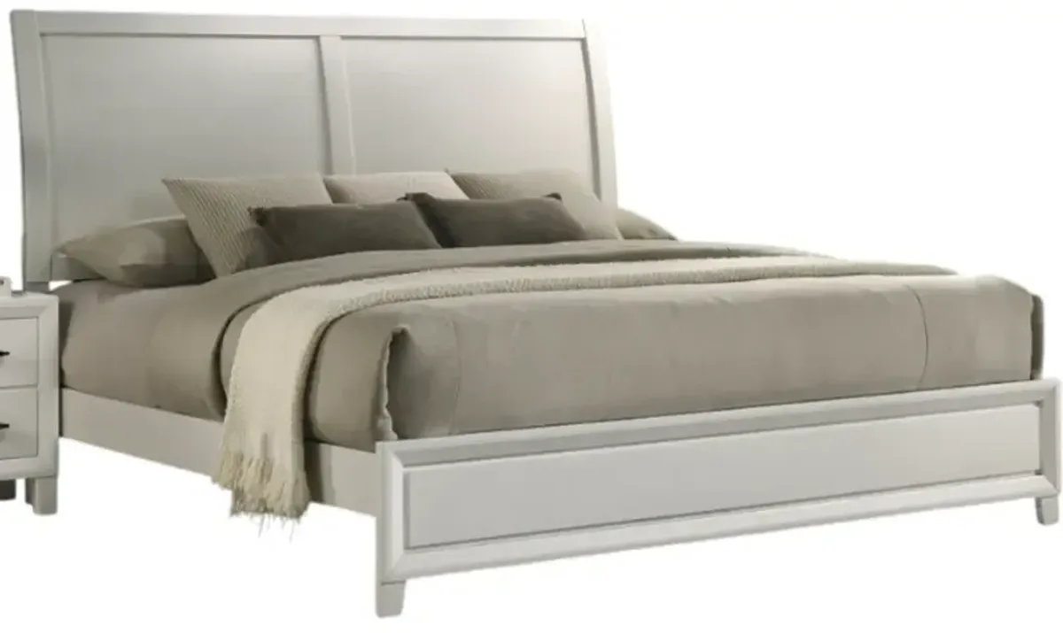New ClassicÂ® Home Furnishings Ballard White Eastern King Sleigh Bed