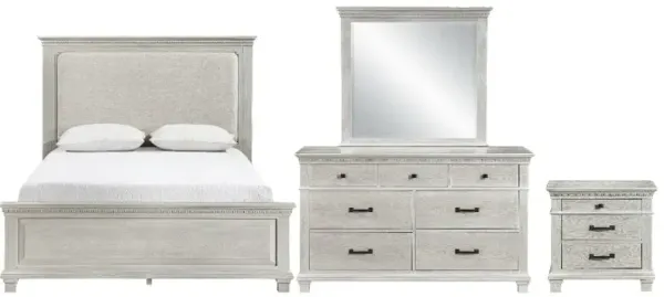 New ClassicÂ® Home Furnishings Silver Sands 4-Piece Gray Queen Panel Bedroom Set
