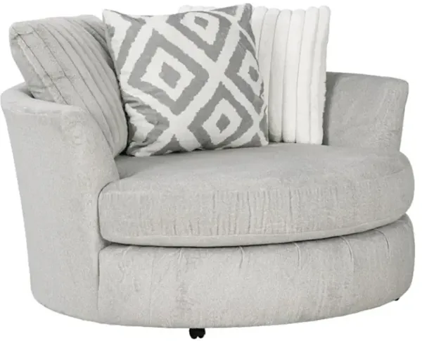 Albany Industries Tweed Silver Swivel Chair