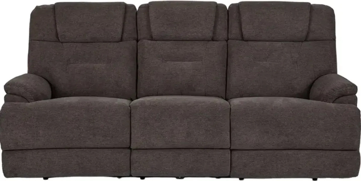 FlexsteelÂ® Zofa Umber Power Reclining Sleep Sofa with Power Headrests and Lumbar