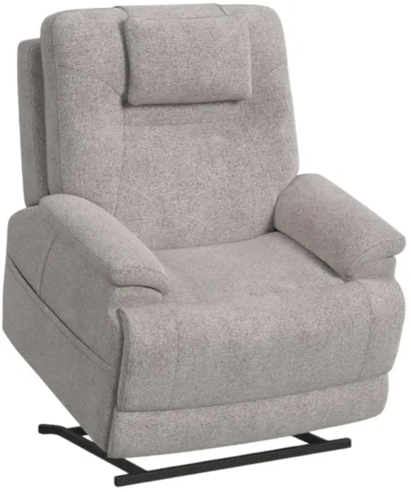 FlexsteelÂ® Zecliner M2 Light Gray Power Lift and Sleep Recliner with Power Headrest and Lumbar