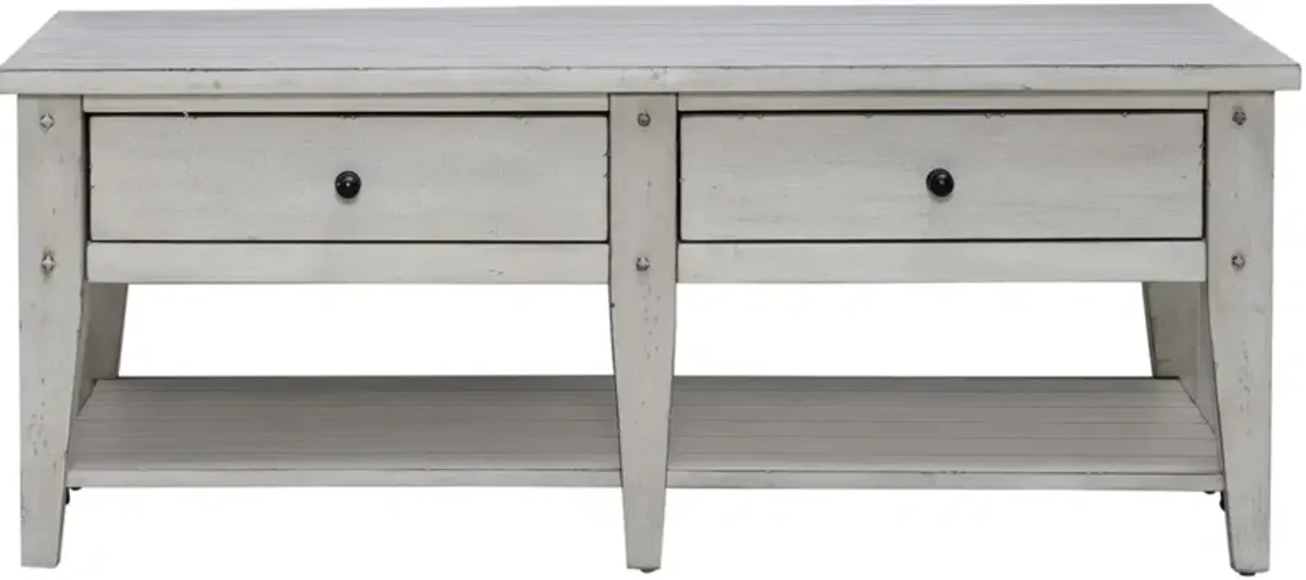 Liberty Furniture Lake House White Cocktail Table