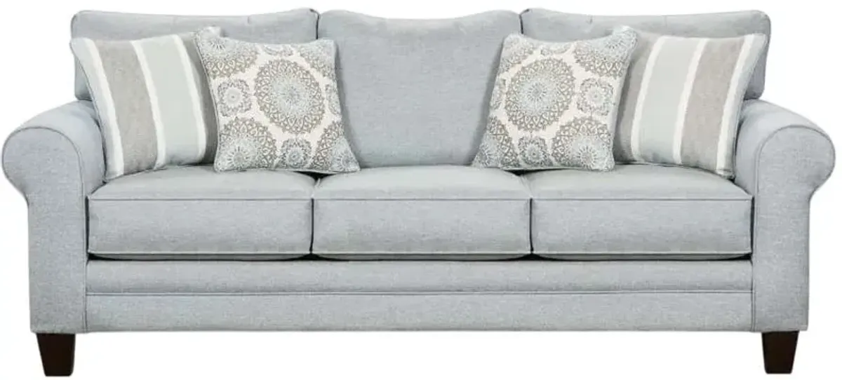 Fusion Furniture Grande Mist Gray Sofa