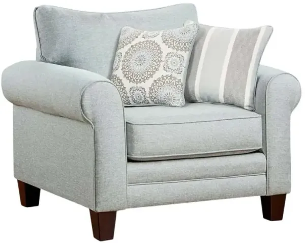 Fusion Furniture Grande Mist Gray Chair and a Half