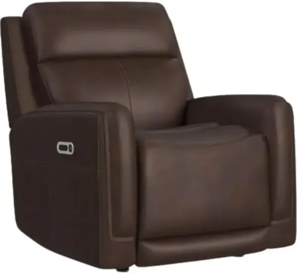 FlexsteelÂ® Alister Burnt Umber Power Gliding Recliner with Power Headrest and Lumbar