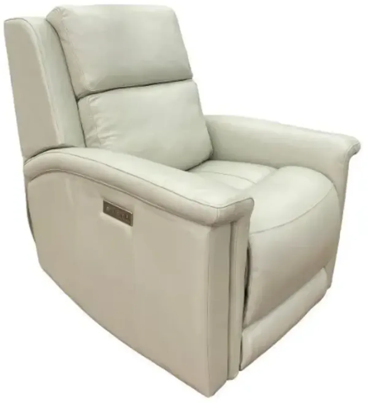 Hi-Rock Home Aspen Cloud All Leather Power Recliner