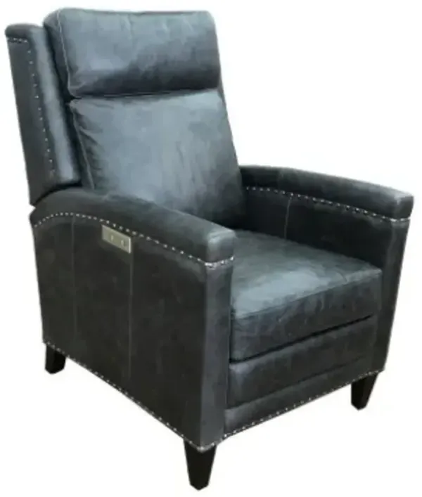 Hi-Rock Home Abbey Edgemoor All Leather Power Recliner