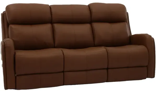 Hi-Rock Home Shasta Caramel Leather Power Reclining Sofa