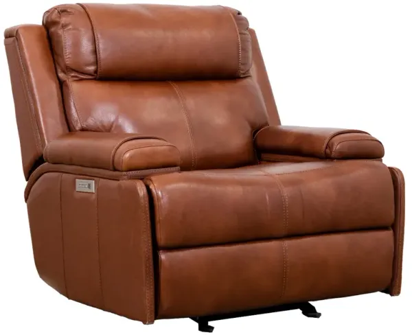 Hi-Rock Home Teton Trail Leather Power Triple Recliner