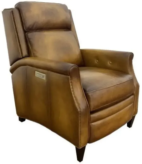 Hi-Rock Home Lombard Latte All Leather Power Recliner