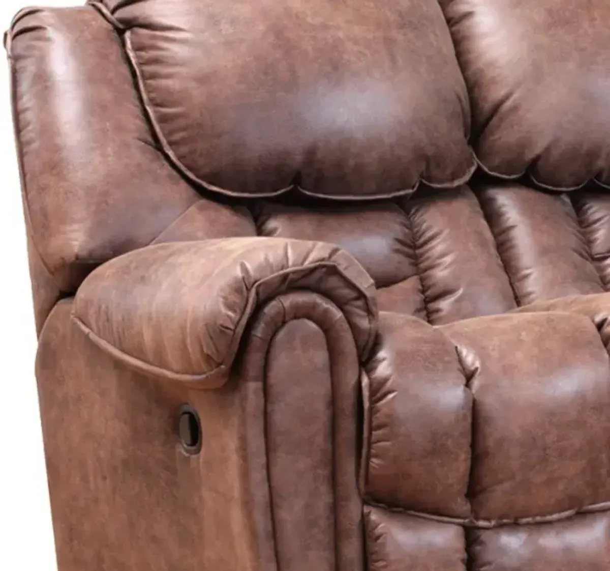 HomeStretch Del Mar Mocha Double Manual Reclining Sofa