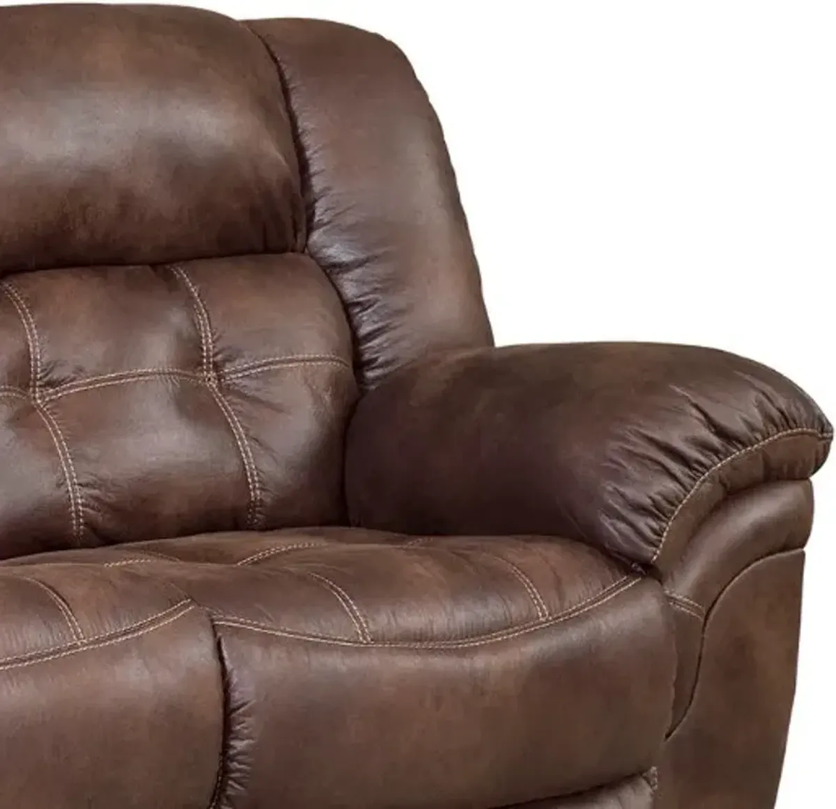 HomeStretch Frontier Brown Double Manual Reclining Sofa