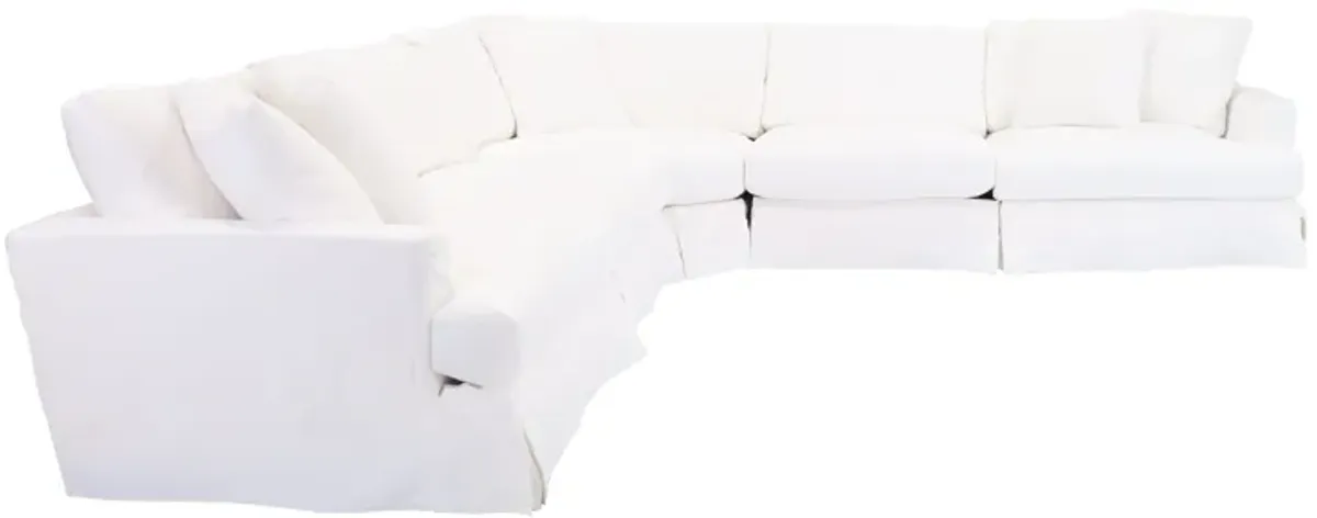 SynergyÂ® 1300 5 Piece Lily White Sectional