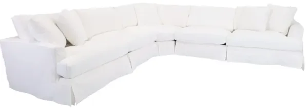 SynergyÂ® 1300 5 Piece Lily White Sectional