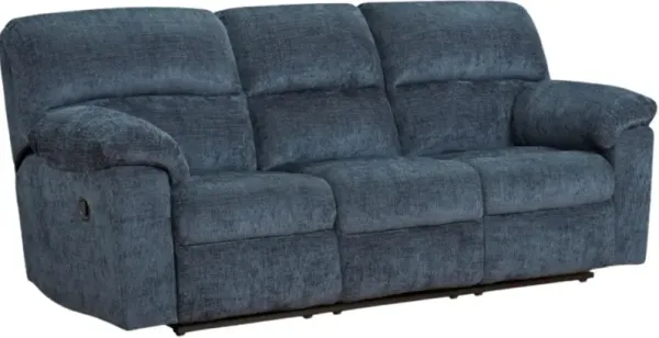 Affordable Furniture Wow Navy Manual Reclining Sofa