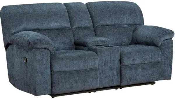 Affordable Furniture Wow Navy Manual Reclining Loveseat