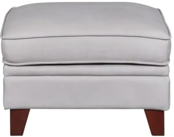 Leather Italia Cambria Stanton Gray Split Ottoman