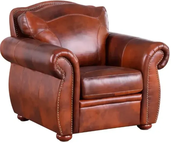 Leather Italia Cambria Arizona Brown Chair